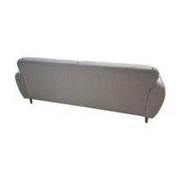 Almerio 3 Seater Fabric Sofa Champagne Grey