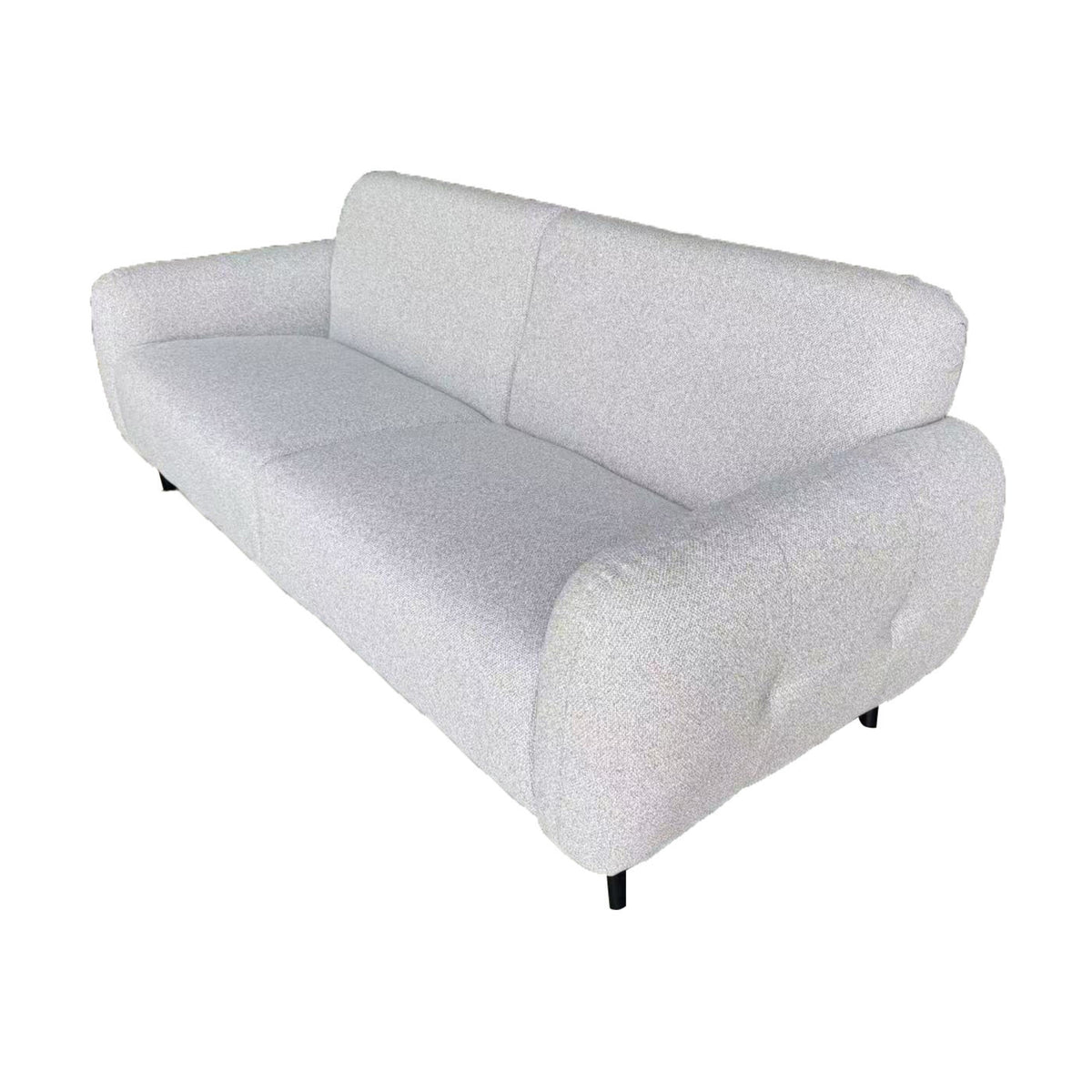 Almerio 3 Seater Fabric Sofa Silver