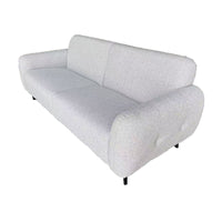 Almerio 3 Seater Fabric Sofa Silver