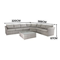 Amalfi 5pc Outdoor Corner Lounge with Coffee Table