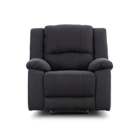 Anderson Fabric Electric Recliner Sofa Lounge Chair JET Dark Grey 1 Seater