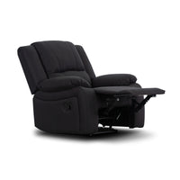 Anderson Fabric Electric Recliner Sofa Lounge Chair ONYX Black 1 Seater