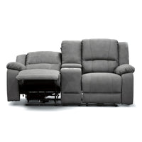 Anderson Fabric Electric Recliner Sofa Lounge Chair LATTE Light Grey 1 + 1 + 2 Seater