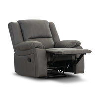 Anderson Fabric Electric Recliner Sofa Lounge Chair LATTE Light Grey 1 + 1 + 3 Seater