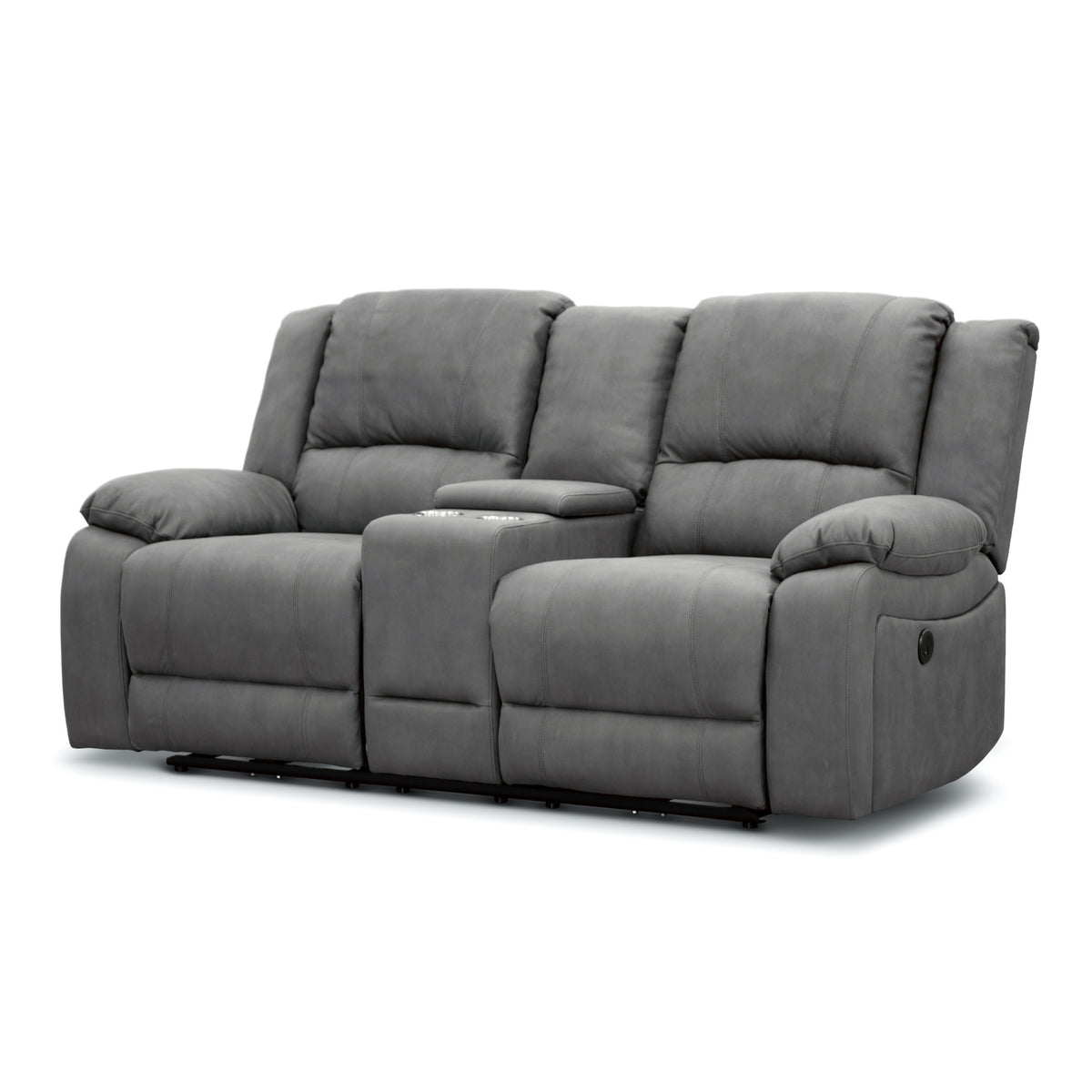 Anderson Fabric Electric Recliner Sofa Lounge Chair LATTE Light Grey 1 + 2 + 3 Seater