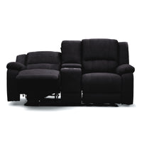 Anderson Fabric Electric Recliner Sofa Lounge Chair ONYX Black 1 + 2 + 3 Seater