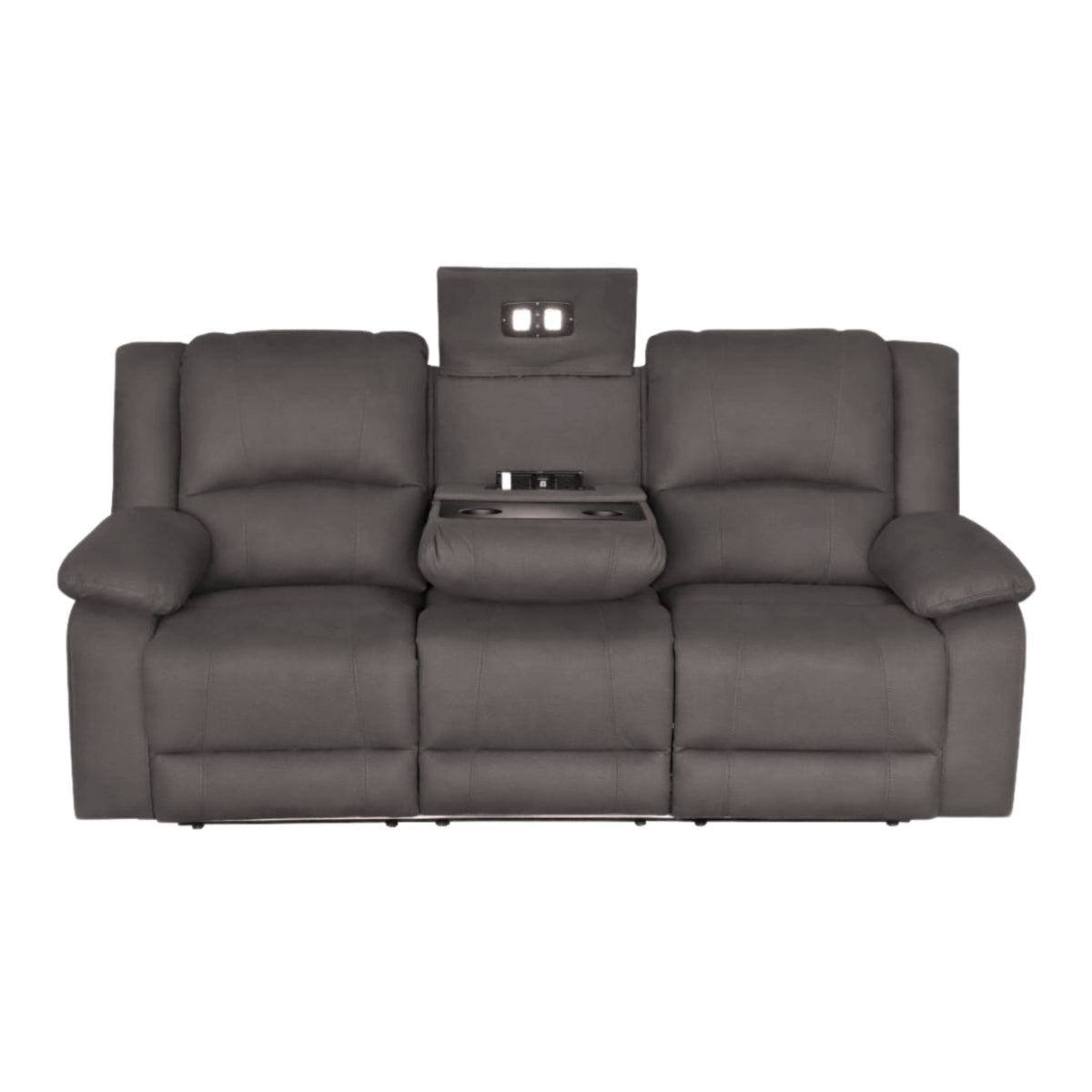 Anderson Fabric Electric Recliner Sofa Lounge Chair LATTE Light Grey 1 + 3 Seater