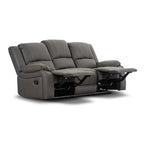 Anderson Fabric Electric Recliner Sofa Lounge Chair LATTE Light Grey 1 + 3 Seater