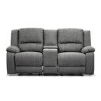 Anderson Fabric Electric Recliner Sofa Lounge Chair LATTE Light Grey 2 Seater