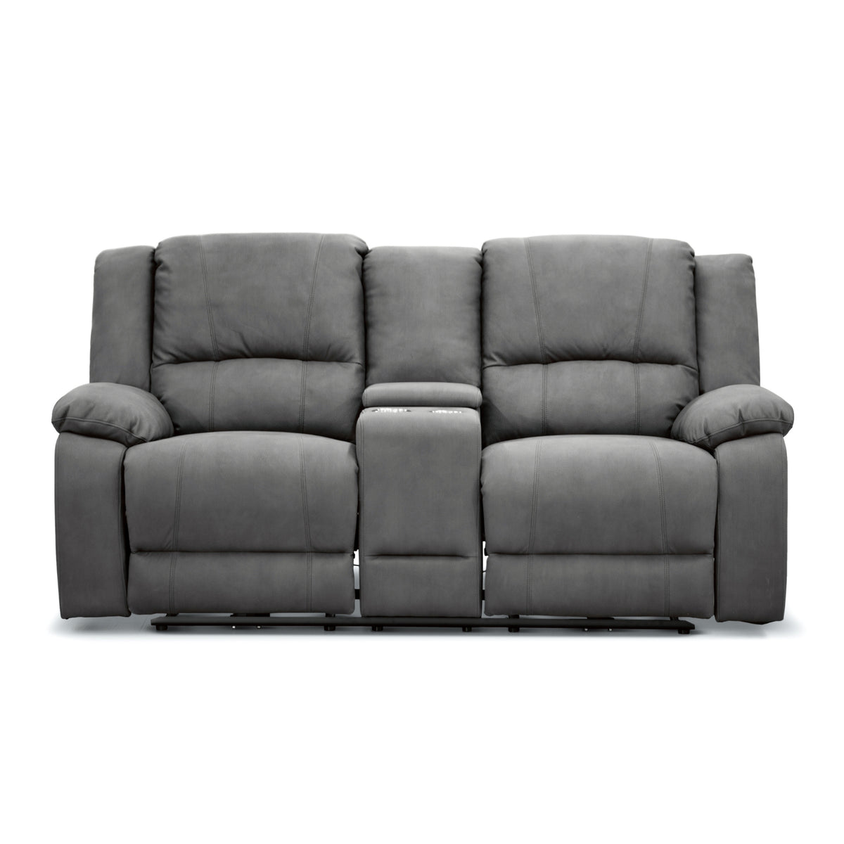 Anderson Fabric Electric Recliner Sofa Lounge Chair LATTE Light Grey 2 Seater