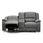 Anderson Fabric Electric Recliner Sofa Lounge Chair LATTE Light Grey 2 Seater