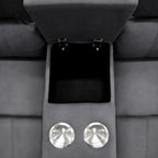 Anderson Fabric Electric Recliner Sofa Lounge Chair LATTE Light Grey 2 Seater