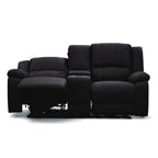 Anderson Fabric Electric Recliner Sofa Lounge Chair ONYX Black 2 Seater