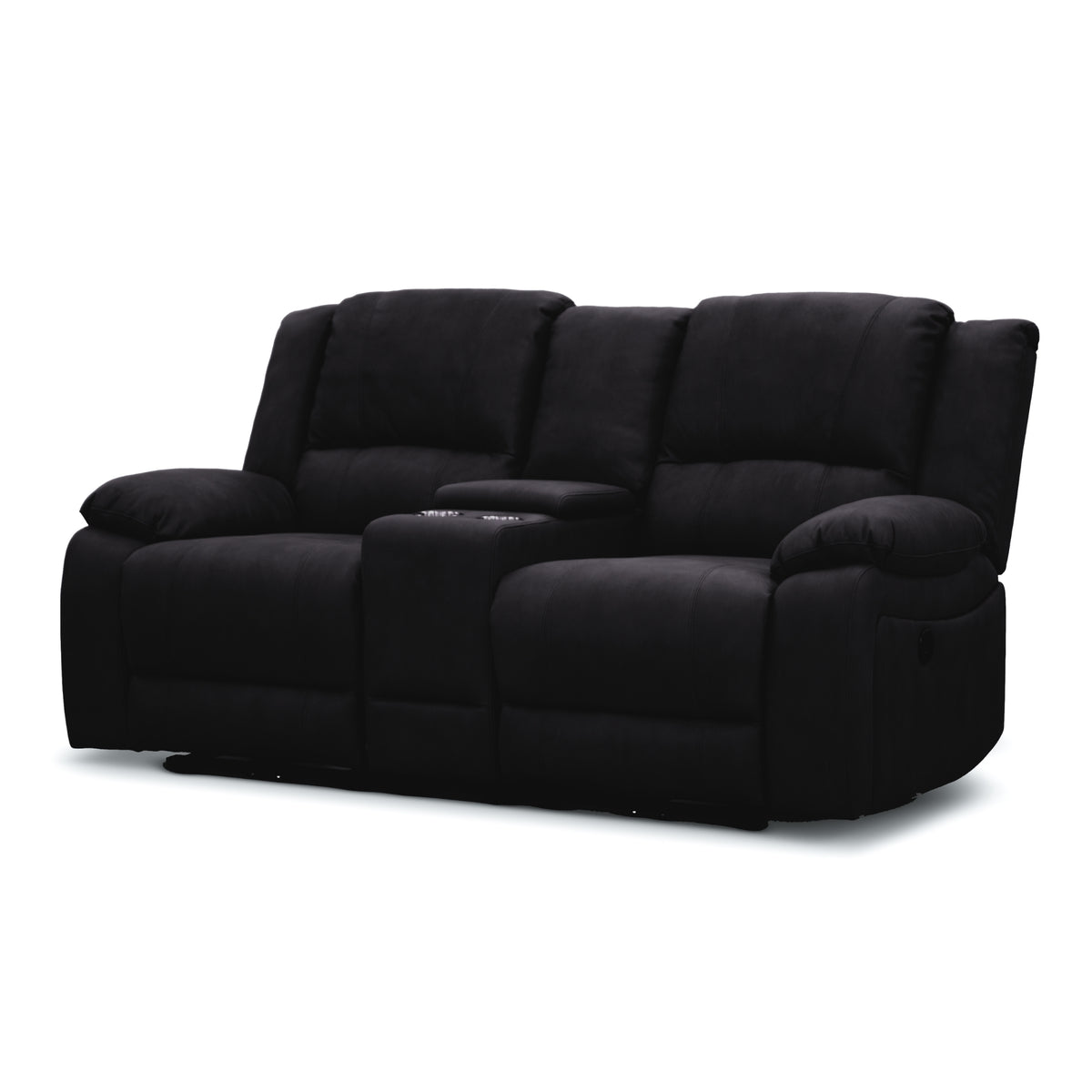 Anderson Fabric Electric Recliner Sofa Lounge Chair ONYX Black 2 + 3 Seater