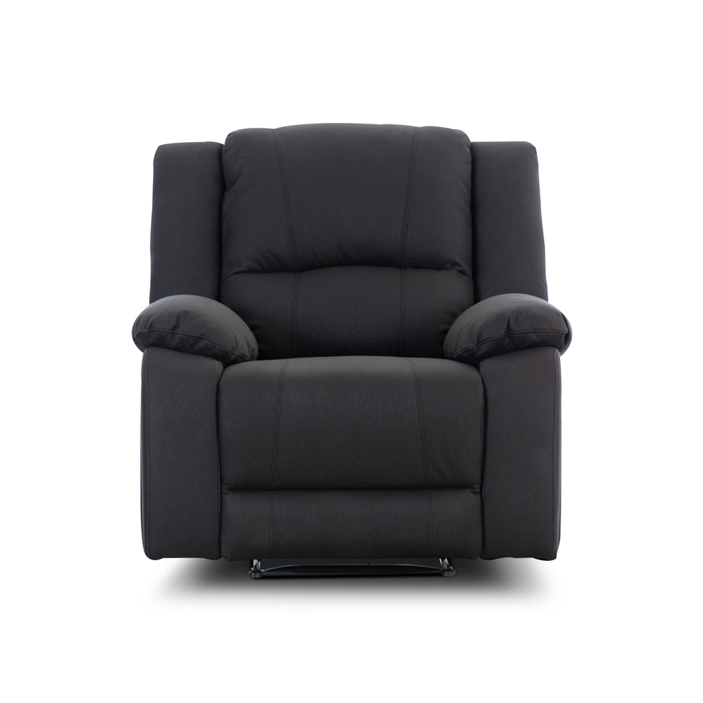 Anderson Fabric Electric Recliner Sofa Lounge Chair JET Dark Grey 1 + 1 Seater