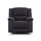 Anderson Fabric Electric Recliner Sofa Lounge Chair JET Dark Grey 1 + 1 Seater
