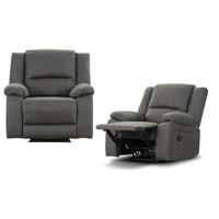 Anderson Fabric Electric Recliner Sofa Lounge Chair LATTE Light Grey 1 + 1 Seater