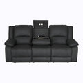 Anderson Fabric Electric Recliner Sofa Lounge Chair JET Dark Grey 3 Seater