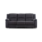 Anderson Fabric Electric Recliner Sofa Lounge Chair JET Dark Grey 3 Seater