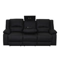 Anderson Fabric Electric Recliner Sofa Lounge Chair ONYX Black 3 Seater
