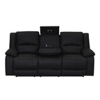 Anderson Fabric Electric Recliner Sofa Lounge Chair ONYX Black 3 Seater