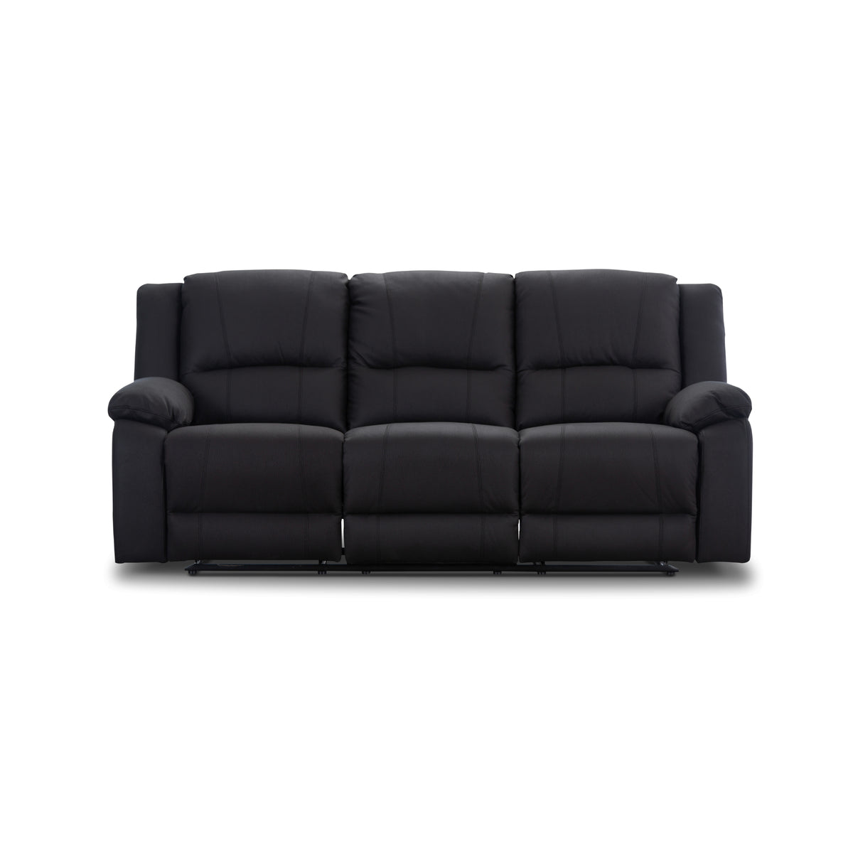 Anderson Fabric Electric Recliner Sofa Lounge Chair ONYX Black 3 Seater