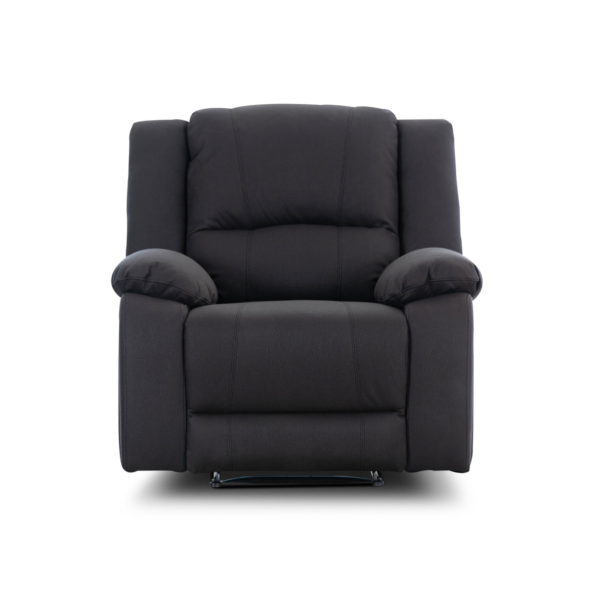 Anderson 3+1+1 Seater Fabric Manual Recliner Sofa Lounge Chair Set JET Dark Grey 