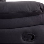 Anderson 3+1+1 Seater Fabric Manual Recliner Sofa Lounge Chair Set JET Dark Grey 