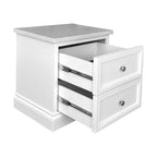 Andes Bedside Table Marble Top White