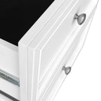 Andes Bedside Table Marble Top White