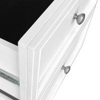Andes Bedside Table Marble Top White