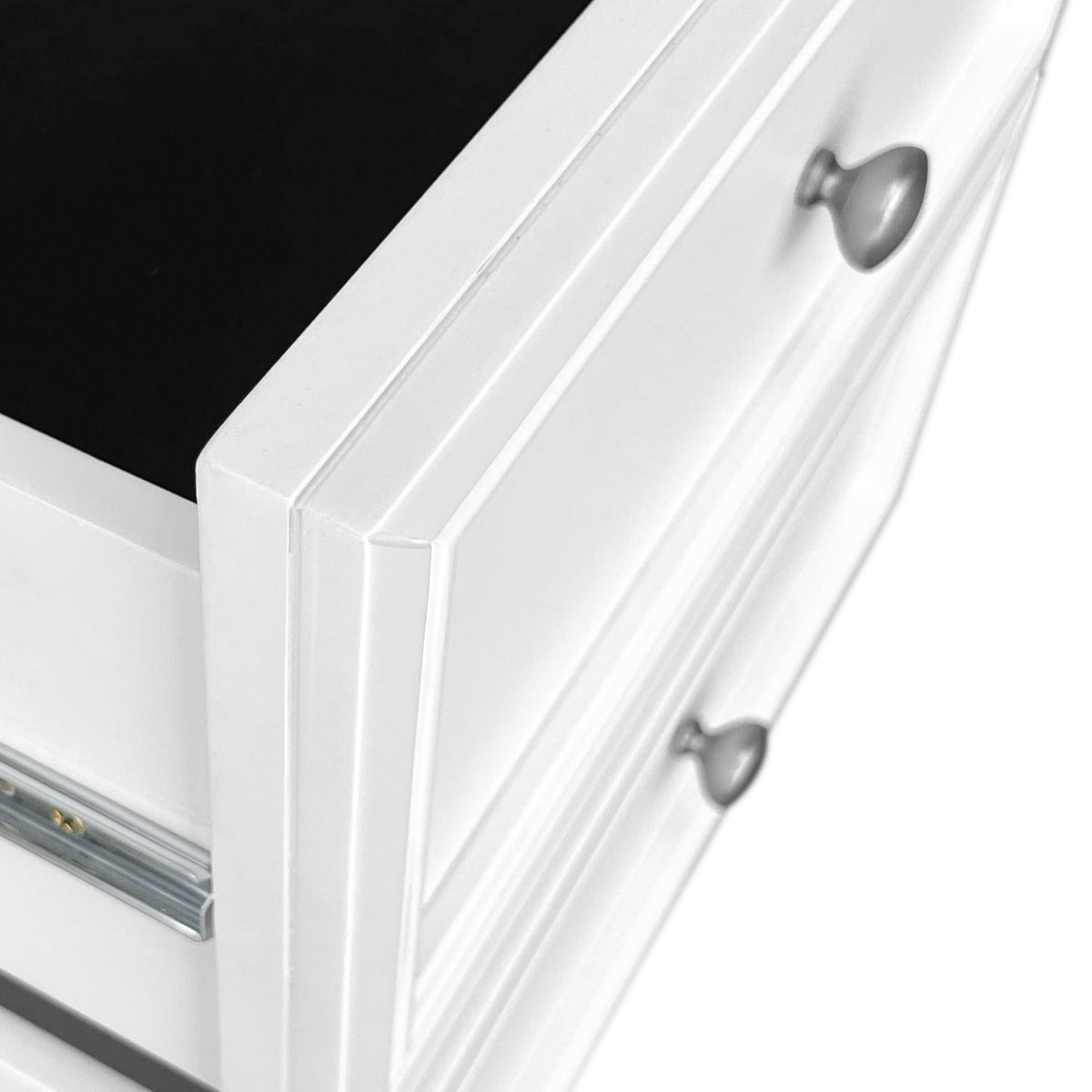 Andes Bedside Table Marble Top White