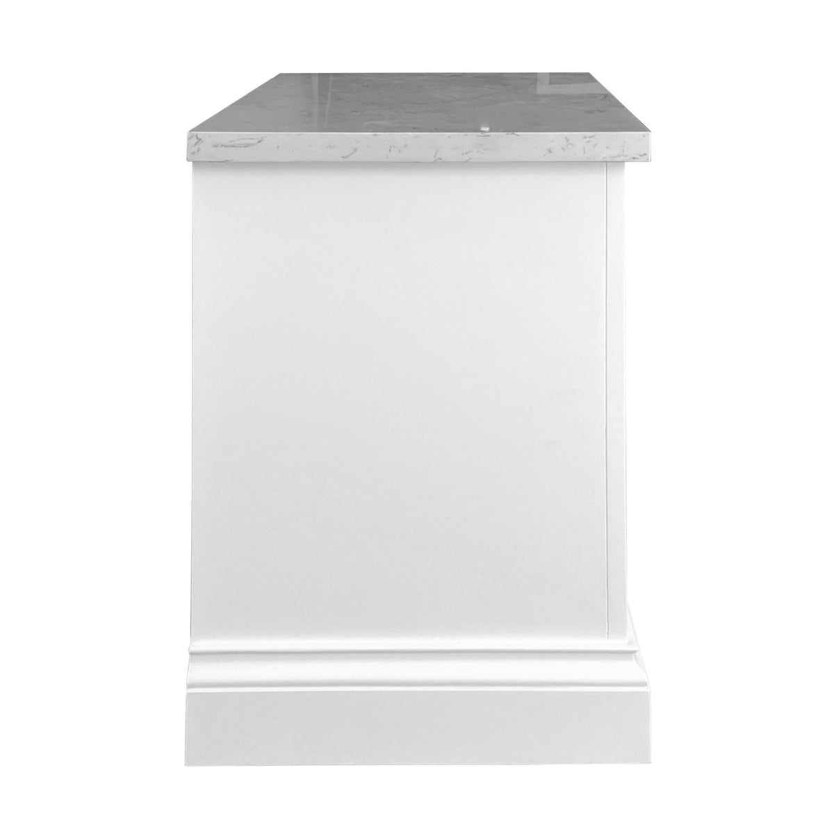 Andes Bedside Table Marble Top White