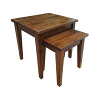 Antic 2pc Set Nest of Side Table Brown