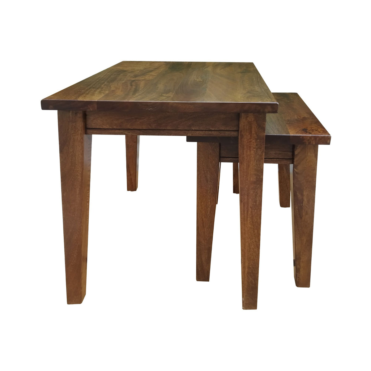 Antic 2pc Set Nest of Side Table Brown