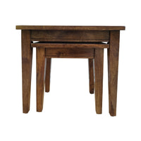 Antic 2pc Set Nest of Side Table Brown