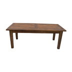 Antique 210cm Dining Table Solid Mango Wood Frame Brown