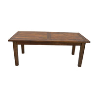 Antique 210cm Dining Table Solid Mango Wood Frame Brown