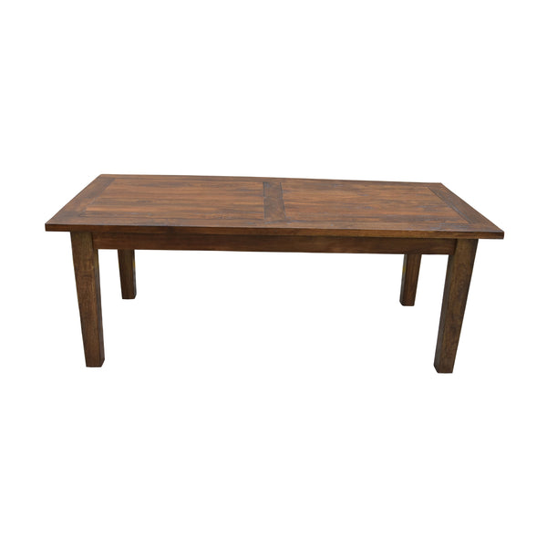 Antique 210cm Dining Table Solid Mango Wood Frame Brown