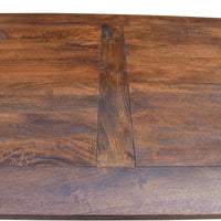 Antique 210cm Dining Table Solid Mango Wood Frame Brown