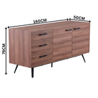Ara 160cm Sideboard Storage Cabinet Brown