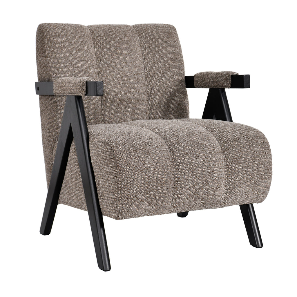 Arbor Fabric Accent Chair Foot Stool Fawn Grey