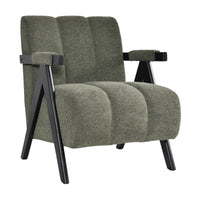 Arbor Fabric Accent Chair Foot Stool Green