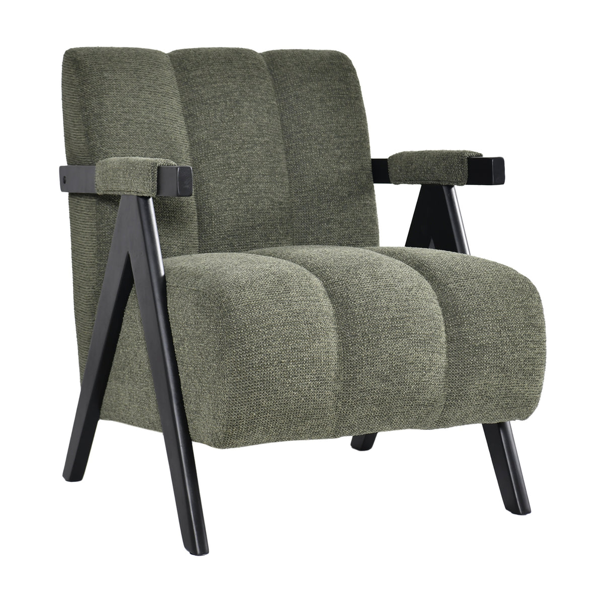 Arbor Fabric Accent Chair Foot Stool Green