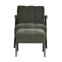 Arbor Fabric Accent Chair Foot Stool Green