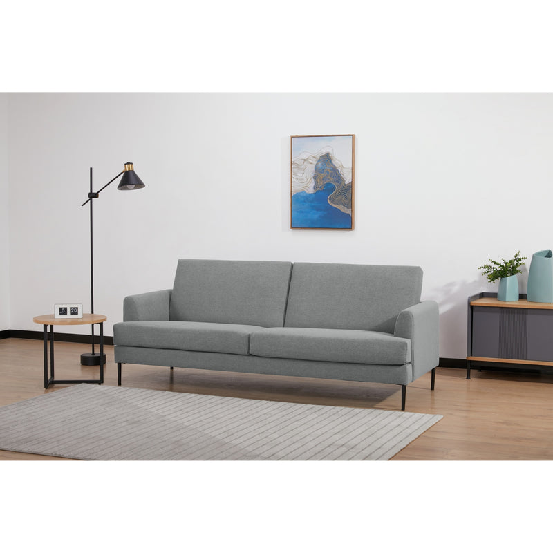 Ariya 3 Seater Fabric Sofa Light Grey 