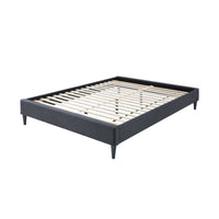 Arte Bed Frame Fabric Mattress Platform Base  Mid Grey Double 