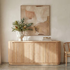 Arushi 200cm Buffet Table Storage Cabinet Natural