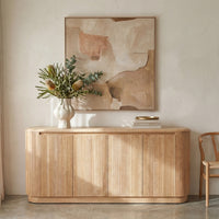 Arushi 200cm Buffet Table Storage Cabinet Natural