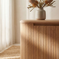 Arushi 200cm Buffet Table Storage Cabinet Natural